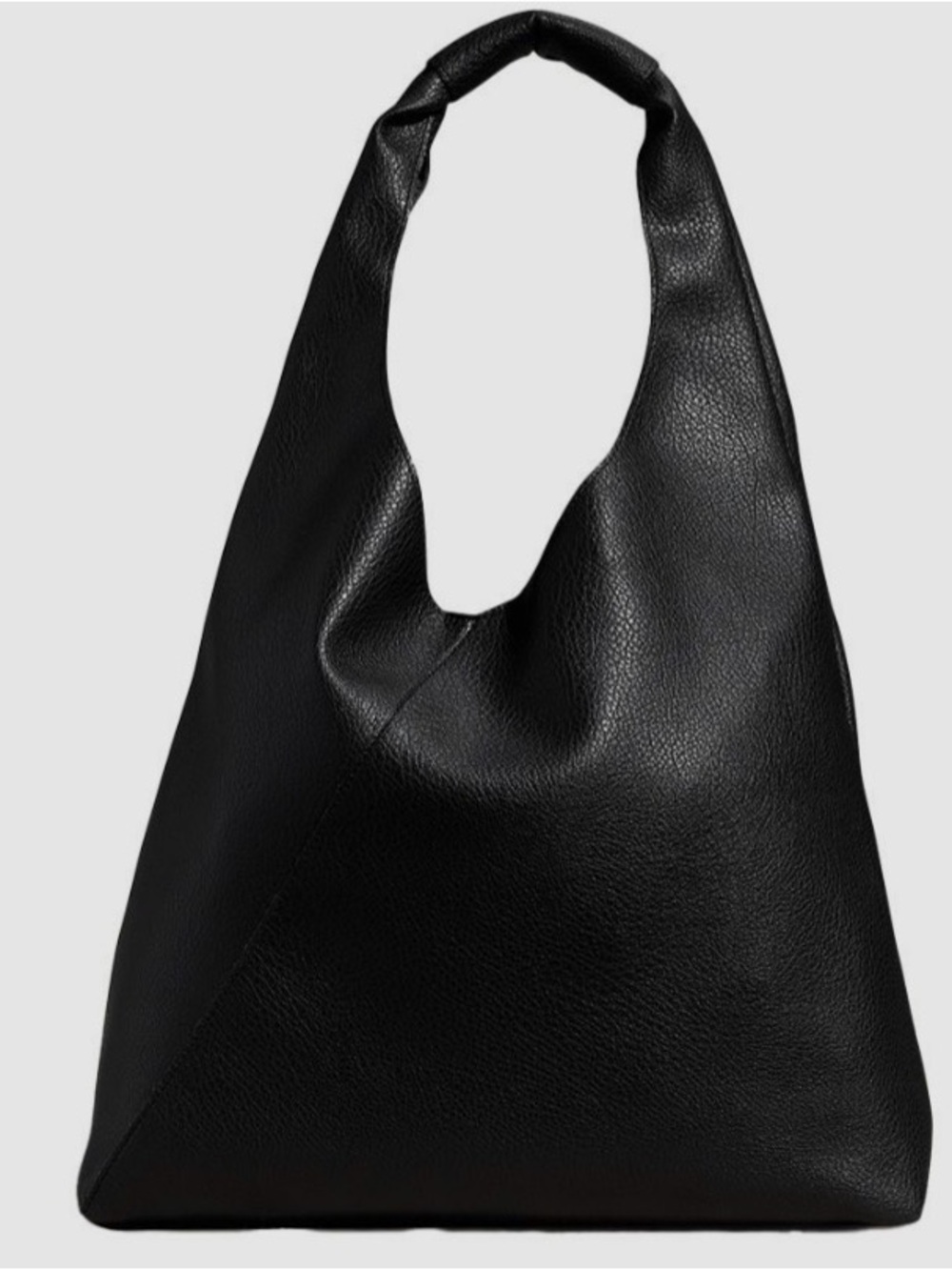Quince Italian Leather Slouchy Shoulder Bag in Black Leather 413 NWOT